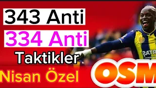 Osm 2023 343 Anti 334 Anti Taktikler Nisan Güncel Online Soccer Manager 2023 New Tactic