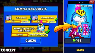 Completing GLADIATOR COLETTE Skin Quest - Brawl Stars Quests #10