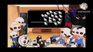 sans aus react to killer sans vs dust sans