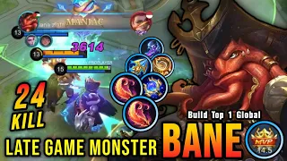 Comeback is Real!! 24 Kills Bane Late Game Monster, Almost SAVAGE!! - Build Top 1 Global Bane ~ MLBB