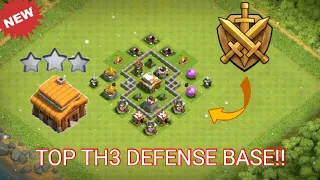 BEST TOWN HALL 3 (TH3) DEFENSE BASE - CLASH OF CLANS