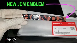 How to Install new JDM Honda Emblem