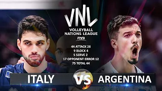 Italy vs Argentina - Quarter Finals | Men's VNL 2023