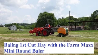 Baling 1st Cut `23 Hay w/ Farm Maxx Mini Round Baler