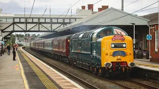 Deltic No 9 Flying through Grantham working 1Z20 Willington to London Kings Cross 29th July