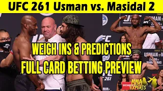 UFC 261 Usman vs. Masvidal 2 Weigh In Recap & Predictions | Full Card Betting Preview