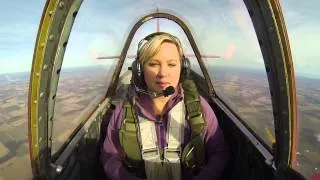 Jessica does some aerobatics in a Yak-52 CTYB Nov 20, 2013