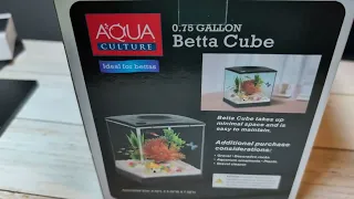 Aqua Culture .75 Gallon Betta Cube Unboxing