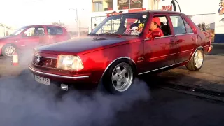 renault 18 candy apple burning out