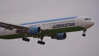 Uzbekistan Airways Boeing 767-300ER UK67003 Landing and Takeoff 【NRT/RJAA】