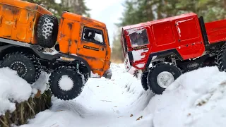 Frosty RC Giants: KAMAZ 8x8 vs  MAN KAT 6x6 in Extreme Snow Challenge (Vol.2)