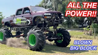 ITS ALIVE!!! Finally Starting Our Supercharged Big Block Chevy Mud Truck!!!  It RIPS!!!