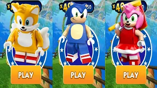 Sonic Dash - LEGO Sonic vs LEGO Amy vs LEGO Tails All Characters Unlocked All Bosses Defeated