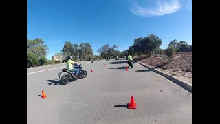 Elite Motorcycle Training learner course slow skills exercises Perth bike lessons