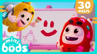 Bubbles is Off to a Flying Art! | 🌈 Minibods 🌈 | Preschool Learning | Moonbug Tiny TV