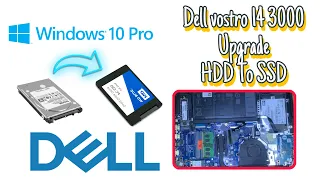 DELL Vostro 14-3000 Upgrade HDD to SSD | Install Windows 10 Pro | WD SSD 500GB