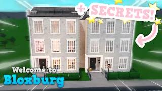 TOURING THE BLOXBURG TOWNHOUSE PREBUILT! + SECRETS IN THE BUILD