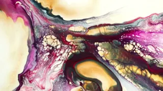 Beautiful Shiny Gold and Purples - Acrylic Pouring Tutorial for Beginners