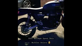 2022 Triumph Speed Twin - Muffler Delete Sound