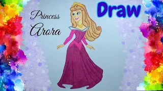 How to Draw Arora ?|| Sleeping Beauty || Disney Princess Arora drawing || Princess easy drawing