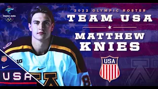 Gopher Hockey 2022 Winter Olympics: Matthew Knies