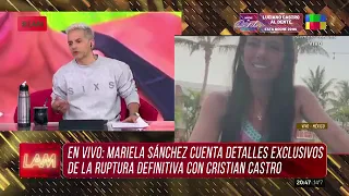 Mariela Sánchez explicó su vínculo con Cristian Castro tras otro escándalo: "Estoy destrozada"