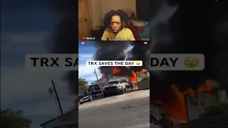 RAM TRX SAVES CARS FROM HOUSE FIRE #shorts #reaction