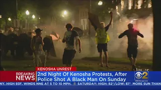Second Night Of Protests Leave Severe Damage In Kenosha After Police Shoot Jacob Blake