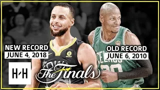 Stephen Curry NEW 2018 Finals Record vs Ray Allen Old 2010 Finals Record - Who's Better?