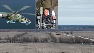 Момент поражения Ми-24 ВСУ (подполковника Мариняка) зенитной ракетой