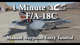 1 Minute DCS - F/A-18C - Manual Waypoint Entry Tutorial