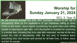 Live Worship - Sunday, January 21, 2024, St. Pauls Lutheran Church, Cambridge ON