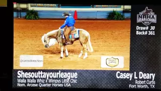 Casey Deary winning futurity run. Dec 2015