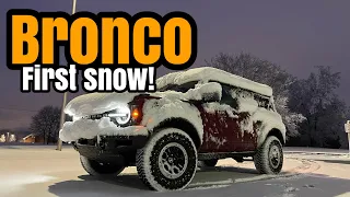Our 1st snow in the Ford Bronco, Did we get stuck?