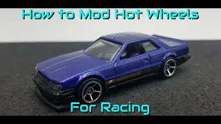 Modifying Hot Wheels for Open Track Racing