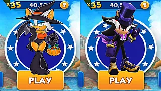 Sonic Rouge Vs Sonic Vampire Shadow - Versus Mode - Halloween Character - SonicDash GamePlay
