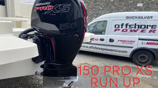 Mercury 150 hp Pro XS Fourstroke run up