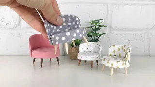 DIY Round Dollhouse Chair - the cutest miniature ever!