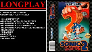 Sonic the Hedgehog 2 [Rev 01/USA] (Sega Genesis) - (Longplay - Sonic & Tails | 100% Completion)