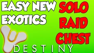 Destiny - How To Get The Dark Below Exotics EASY - Raid Chest SOLO Guide