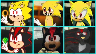 Sonic The Hedgehog Movie SUPER SONIC vs SHADOW Uh Meow All Designs Compilation 2