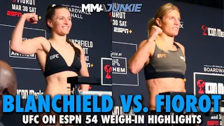 Erin Blanchfield, Manon Fiorot Make Weight For Main Event in Atlantic City | UFC on ESPN 54