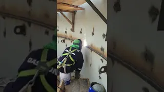 Vertical storage tank inside welding