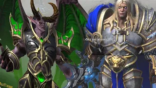 Warcraft 3. Артас Ледяной Скорбью побеждает Малганиса. Arthas get down Mal'ganis by Frostmourne.