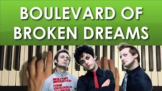 Green Day - Boulevard Of Broken Dreams (Piano Tutorial Lesson) - HOW TO PLAY