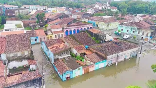 Enchente na Orla de Marechal Deodoro | 09/07/2023 | Alagoas Brasil visto de cima em 4K Fime X8 Se V2