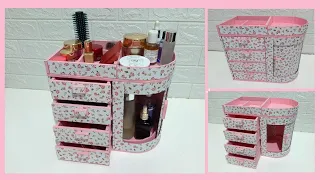 DIY Makeup Organizer From Cardboard