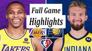 Indiana Pacers vs. Los Angeles Lakers Full Game Highlights | NBA Season 2021-22