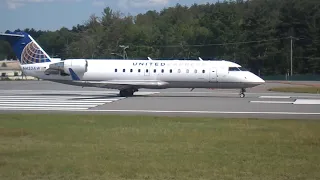 United Express Mitsubishi CRJ 200 Takeoff at Manchester Boston Regional Airport 6/13/21