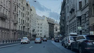 ⁴ᴷ THE REAL RUSSIA IS HERE 🇷🇺  Sunday driving downtown in St. Petersburg, Russia